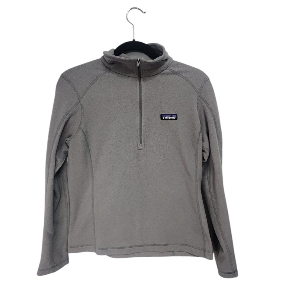 Patagonia Gray‎ Fleece Quarter Zip Pullover Women's Size Small